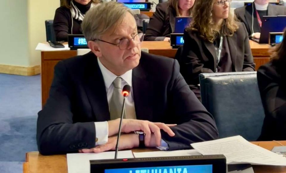 Lietuvos ambasadorius Jungtinėse Tautose: mokyklos niekada negali būti laikomos teisėtu kariniu...